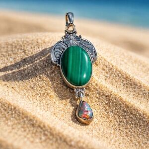 Malachite & Ethiopian Opal Necklace